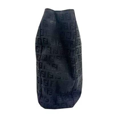 Pre-owned Fendi Black Canvas Leather Tote Bag ()