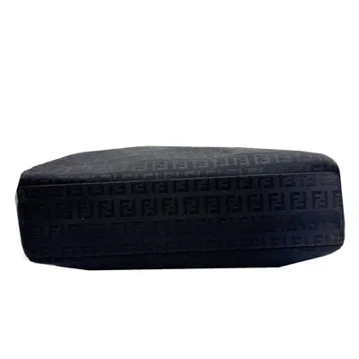 Pre-owned Fendi Black Canvas Leather Tote Bag ()