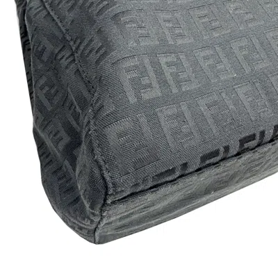 Pre-owned Fendi Black Canvas Leather Tote Bag ()