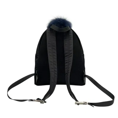Pre-owned Fendi Black Nylon Leather Backpack ()