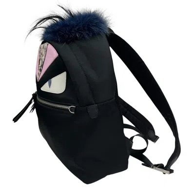Pre-owned Fendi Black Nylon Leather Backpack ()