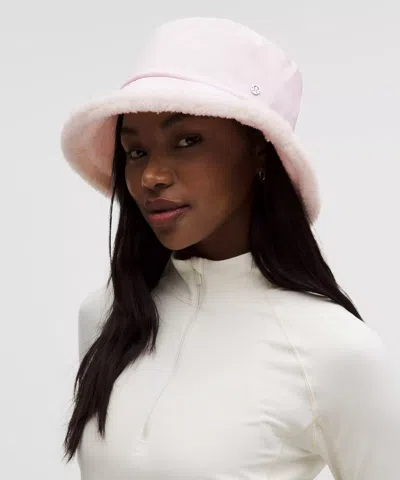 Lululemon Boucle Fleece Reversible Bucket Hat In Pink