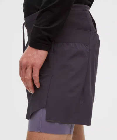 Lululemon Fast And Free Multi-pocket Running Short 5" In Gray