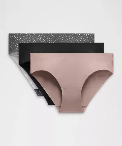 Lululemon Invisiwear Mid-rise Bikini Underwear In Brown