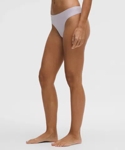 Lululemon Invisiwear Mid-rise Thong Underwear In Black
