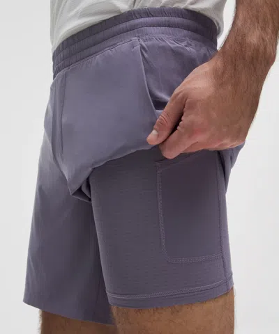 Lululemon Pace Breaker Lined Short 7" In Gray