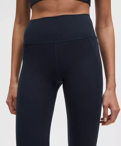 Lululemon Paisley Lace Overlay Tight 25" In Blue