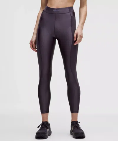 Lululemon Satin Shine Panelled High-rise Tight 25" In Purple