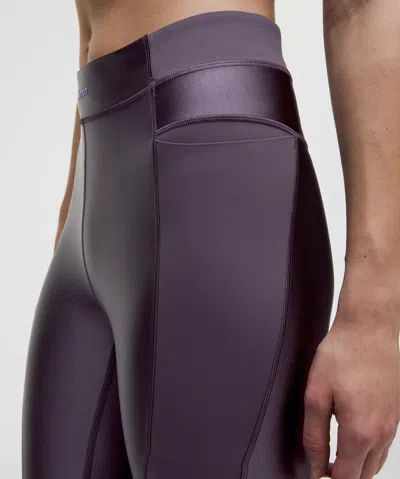Lululemon Satin Shine Panelled High-rise Tight 25" In Purple
