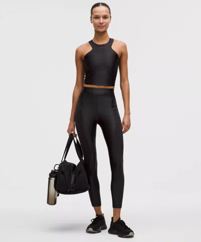 Lululemon Satin Shine Panelled High-rise Tight 25" In Black