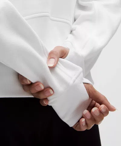 Lululemon Scuba Oversized Hip Length Pullover In White