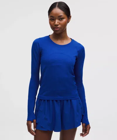 Lululemon Swiftly Tech Long-sleeve Shirt 2.0 In Blue