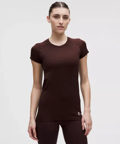 Lululemon Team Canada Swiftly Tech Short-sleeve Shirt 2.0 In Brown