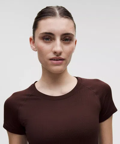 Lululemon Team Canada Swiftly Tech Short-sleeve Shirt 2.0 In Brown