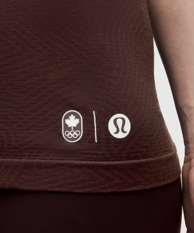 Lululemon Team Canada Swiftly Tech Short-sleeve Shirt 2.0 In Brown