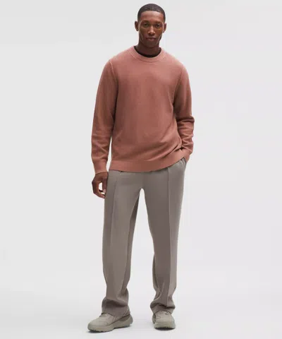 Lululemon Textured Knit Crewneck Sweater In Brown