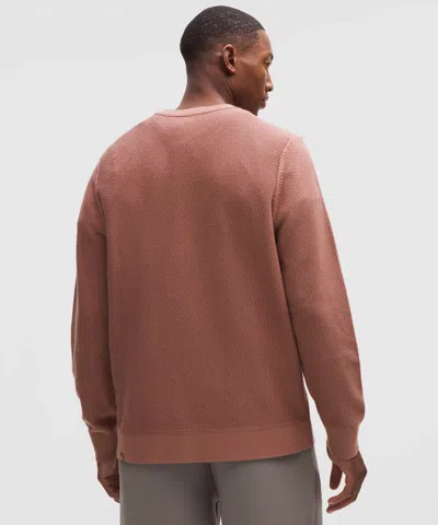 Lululemon Textured Knit Crewneck Sweater In Brown
