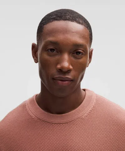 Lululemon Textured Knit Crewneck Sweater In Brown