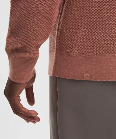 Lululemon Textured Knit Crewneck Sweater In Brown
