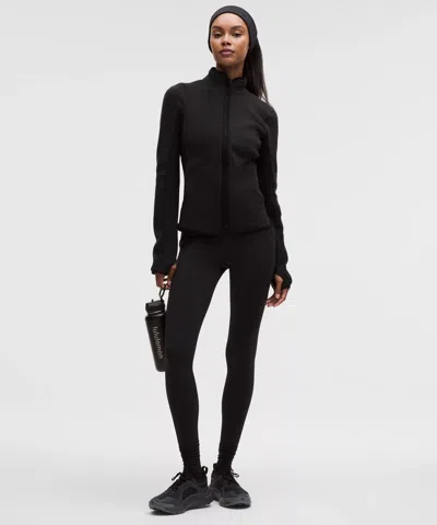 Lululemon Tumbled Fleece Running Jacket In Black