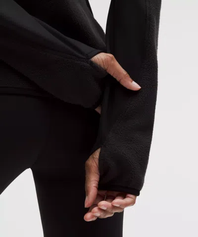 Lululemon Tumbled Fleece Running Jacket In Black