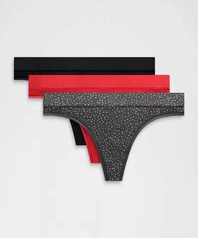 Lululemon Underease Mid-rise Thong Underwear In Multi