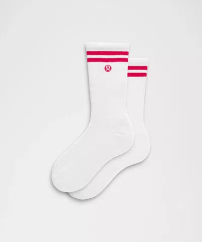 Lululemon Unisex Daily Essential Quarter Socks In White