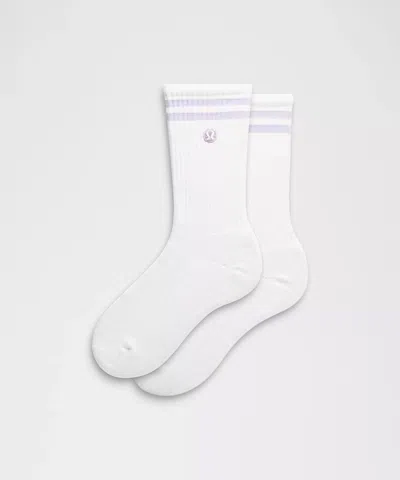 Lululemon Unisex Daily Essential Crew Socks In White
