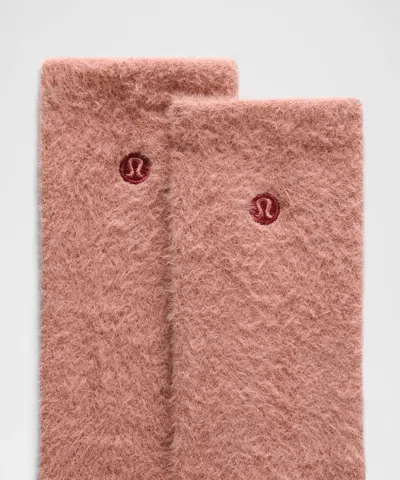 Lululemon Unisex Fuzzy Crew Socks In Pink