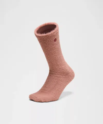 Lululemon Unisex Fuzzy Crew Socks In Pink
