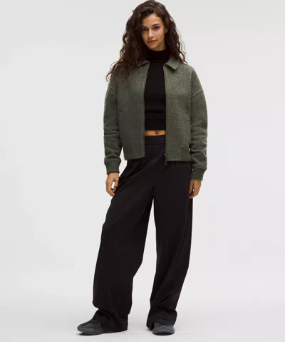 Lululemon Wool-blend Collared Jacket In Green