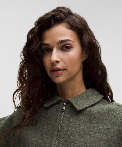 Lululemon Wool-blend Collared Jacket In Green