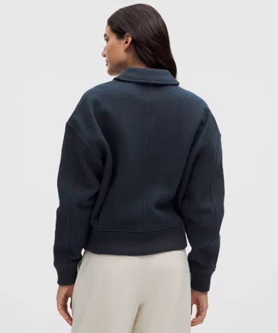 Lululemon Wool-blend Collared Jacket In Blue