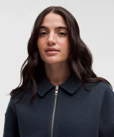 Lululemon Wool-blend Collared Jacket In Blue