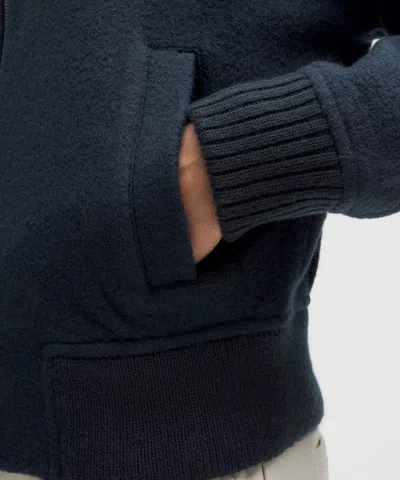 Lululemon Wool-blend Collared Jacket In Blue