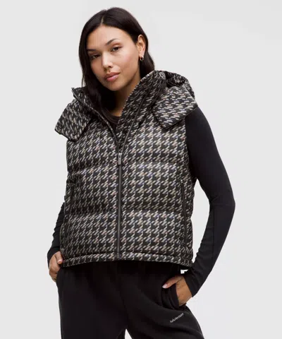 Lululemon Wunder Puff 600-down-fill Cropped Vest In Gray