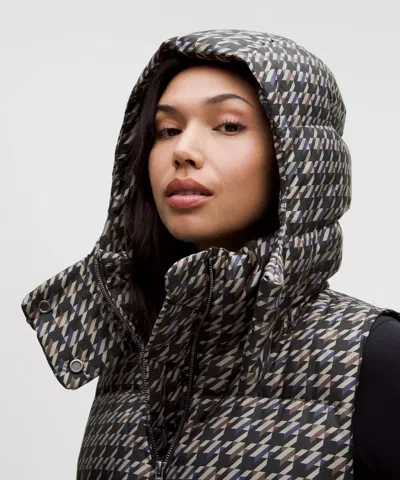 Lululemon Wunder Puff 600-down-fill Cropped Vest In Gray