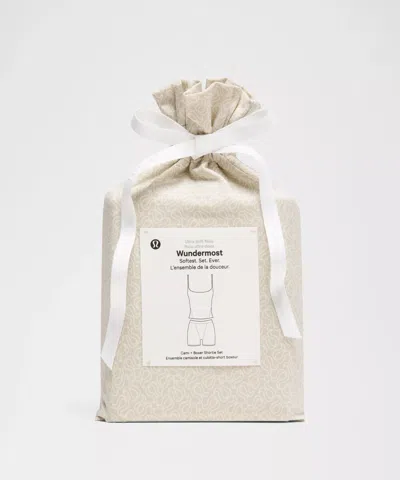 Lululemon Wundermost Ultra-soft Nulu Cami And Boxer Shortie Set In Neutral