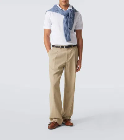 Ralph Lauren Cotton Piqué Polo Shirt In White