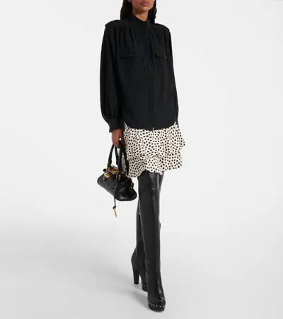 Chloé Paddington Padlock Shoulder Bag In Leather In Black