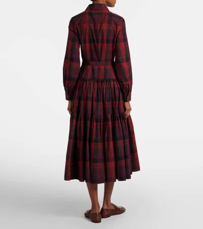 Polo Ralph Lauren Belted Plaid Cotton-blend Shirt Dress In Multi