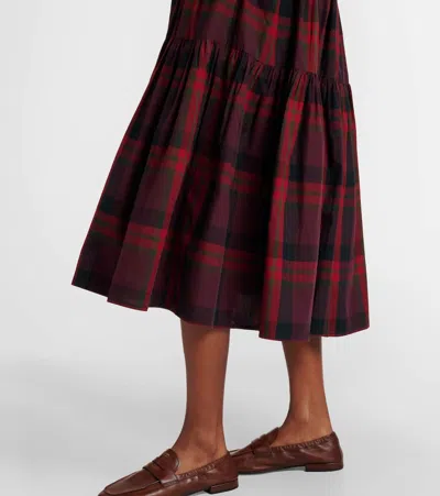 Polo Ralph Lauren Belted Plaid Cotton-blend Shirt Dress In Multi