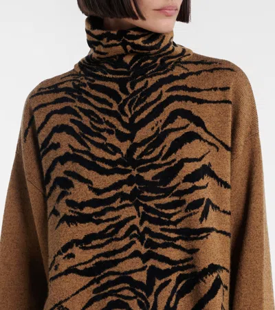 Alaïa Jacquard Turtleneck Sweater In Multi
