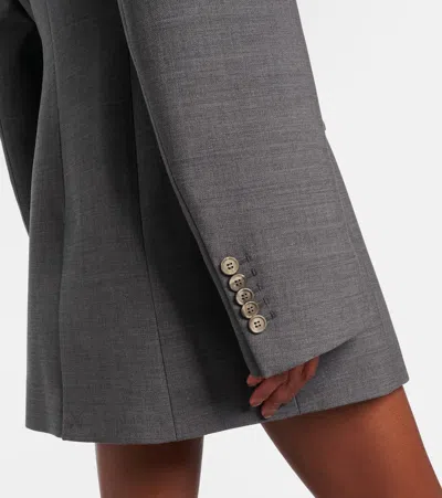 Wardrobe.nyc Wardrobe. Nyc Peplum Virgin Wool Blazer In Gray