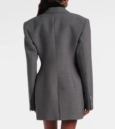 Wardrobe.nyc Wardrobe. Nyc Peplum Virgin Wool Blazer In Gray