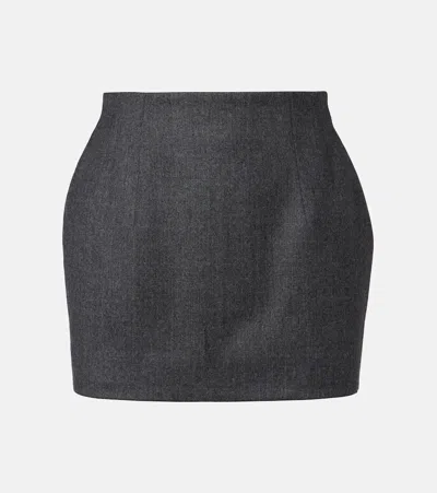 Wardrobe.nyc Wardrobe. Nyc Wool Miniskirt In Gray