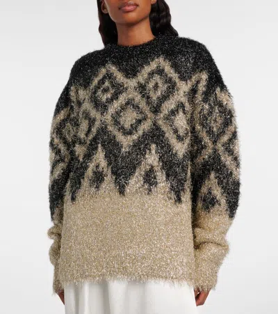 Acne Studios Kinai Tinsel Knit Sweater In Multi