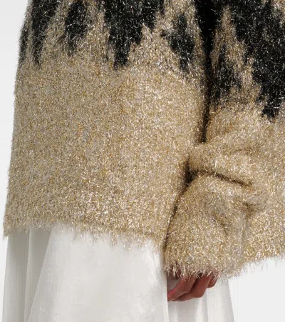 Acne Studios Kinai Tinsel Knit Sweater In Multi