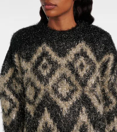 Acne Studios Kinai Tinsel Knit Sweater In Multi