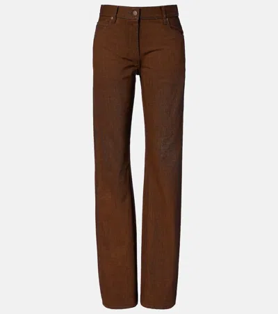 Calvin Klein Collection 02 Straight Jeans In Brown